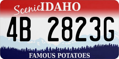 ID license plate 4B2823G