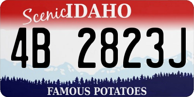 ID license plate 4B2823J