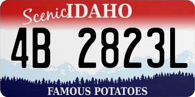 ID license plate 4B2823L