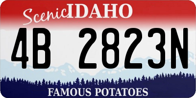 ID license plate 4B2823N