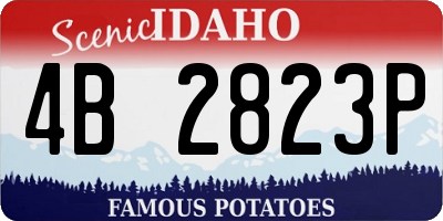 ID license plate 4B2823P
