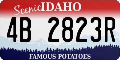 ID license plate 4B2823R