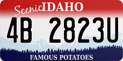 ID license plate 4B2823U