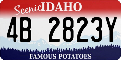 ID license plate 4B2823Y