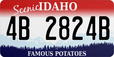 ID license plate 4B2824B
