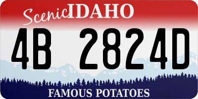 ID license plate 4B2824D