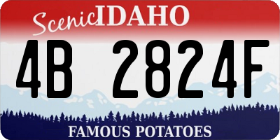 ID license plate 4B2824F