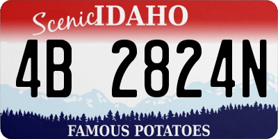 ID license plate 4B2824N