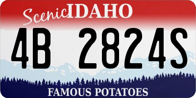 ID license plate 4B2824S