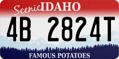 ID license plate 4B2824T
