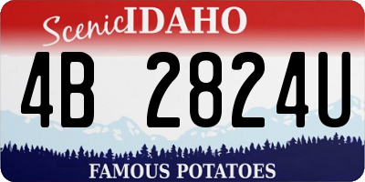 ID license plate 4B2824U