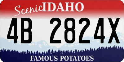 ID license plate 4B2824X