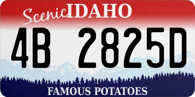 ID license plate 4B2825D