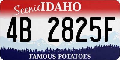 ID license plate 4B2825F