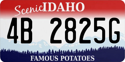 ID license plate 4B2825G