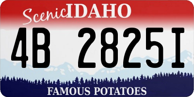 ID license plate 4B2825I