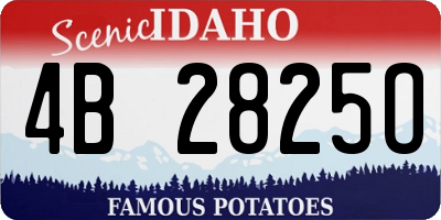 ID license plate 4B2825O