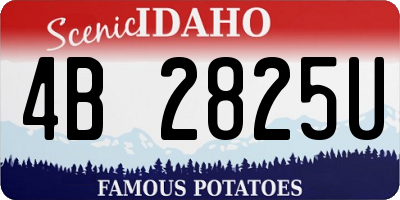 ID license plate 4B2825U