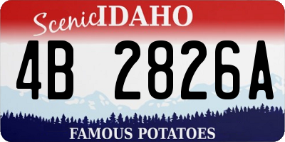 ID license plate 4B2826A