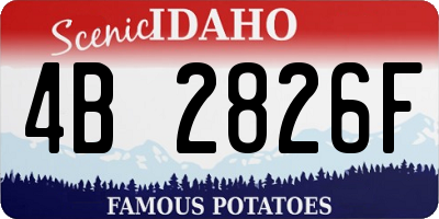 ID license plate 4B2826F