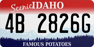 ID license plate 4B2826G