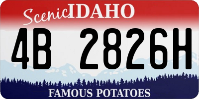 ID license plate 4B2826H