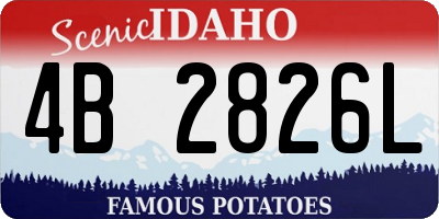 ID license plate 4B2826L