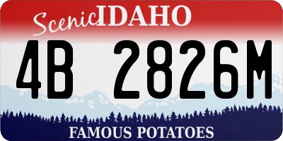 ID license plate 4B2826M
