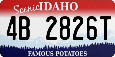 ID license plate 4B2826T