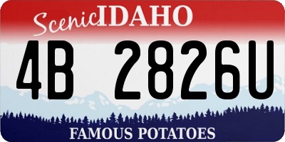 ID license plate 4B2826U