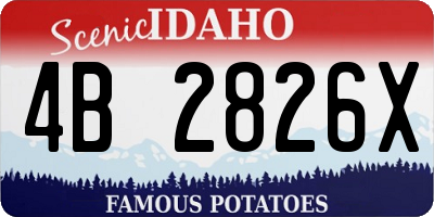 ID license plate 4B2826X