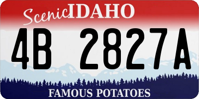 ID license plate 4B2827A