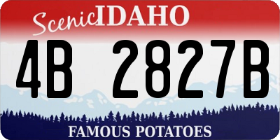 ID license plate 4B2827B