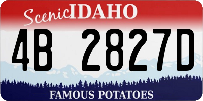 ID license plate 4B2827D