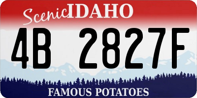 ID license plate 4B2827F