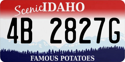 ID license plate 4B2827G