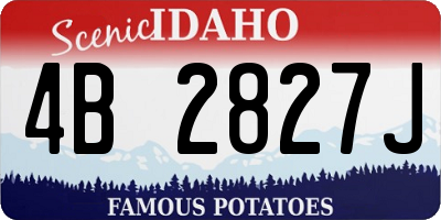 ID license plate 4B2827J