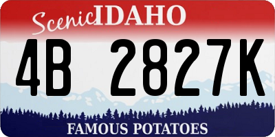 ID license plate 4B2827K
