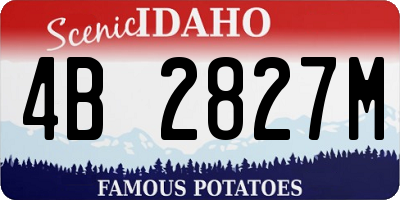 ID license plate 4B2827M