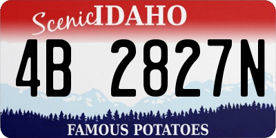 ID license plate 4B2827N