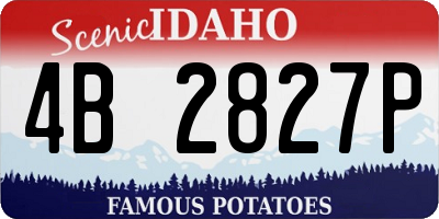 ID license plate 4B2827P