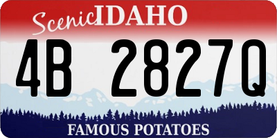 ID license plate 4B2827Q