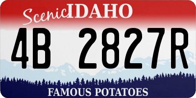 ID license plate 4B2827R