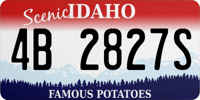 ID license plate 4B2827S