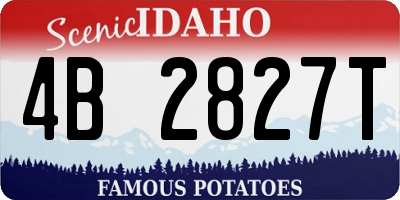 ID license plate 4B2827T