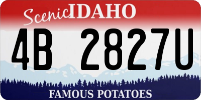 ID license plate 4B2827U