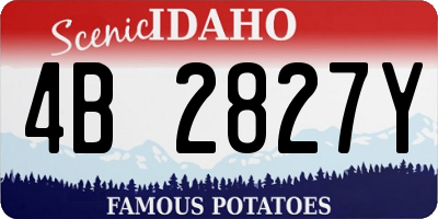 ID license plate 4B2827Y