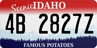 ID license plate 4B2827Z