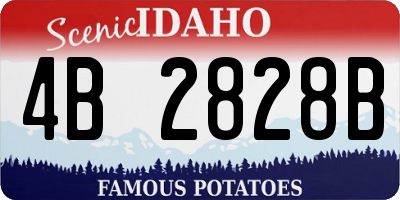 ID license plate 4B2828B