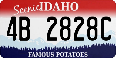 ID license plate 4B2828C